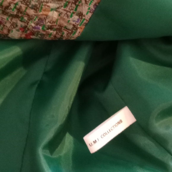 Vintage silk jacket gold buttons Ann Crimmins for Umi collection jacket size 10 - Picture 9 of 11